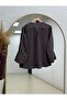 Çağlan Cape Cloak Wide Sleeve Short Tunic-Bn4629 Brown - 6