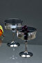 360 ml Set of 2 Borosilicate Glass Presentation Bowls with Footed Base Ckr3642