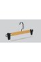 Wooden (Black Hook Lama) Clothes Hangers for Pants and Skirts, Natural Color, 48 Pieces - 3