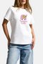 Women's White Color W5 Embroidery Detailed Oversized Design T-Shirt - 4