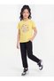 Round Neck T-Shirt and Long Sweatpants with Print Detail for Girls - Top and Bottom Set - 2