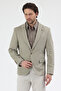 Pacune Men's Beige Cotton Blend Slim Fit Stretch Fabric Stretchy Sports Blazer Jacket