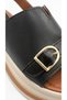 High-Heeled Ankle Buckle Women's Summer Sandals with Gold Buckle Detail on the Front - 9