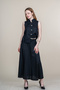 Women's Summer Black Rope Fringed Linen Vest and Skirt Set Stylish Daily Comfortable Two-Piece 1236 - 5
