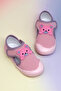 Girl's Pink Nubuck Teddy Bear Detailed Comfortable Fit First Step Sneaker