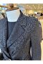 Jacquard Black Suit with Tie Detail 1883 - 6