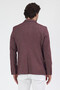 Adelmiro Men's Burgundy Summer Mono Collar Slim Fit Linen Look Blazer Jacket - 8