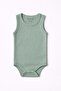 100% Organic Cotton 4-Piece Jacquard Baby Bodysuit Set - Ecru, White, Light Green, Taupe - 7