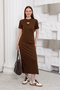 Interlock Y Side Slit Long Dress - 3