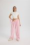 Scarlet Pink Cropped Tracksuit Set - 2