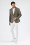 Polli Men's Mink Polyamid-Teknik Stretchy Summer Cooling Half Lined Slim Fit Sports Blazer Jacket - 6