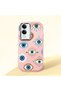 Vivo Y19S Gt Compatible Shock-Absorbing Camera Protected Pink Silicone Case Evil Eye Glass