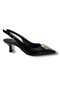 Gedik pasha 26752-26 skin gold Buckled short heel women's stiletto (6cm) - 2