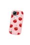 Realme C21 Compatible Shock-Absorbing Camera Protected Pink Silicone Case Cherry Patterned - 3
