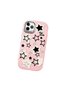 iPhone 11 Pro Max Compatible Shock-Absorbing Camera Protected Pink Silicone Case Star Pattern - 3
