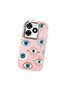 Infinix Hot 40I Compatible Shock-Absorbing Camera Protected Pink Silicone Case with Evil Eye Bead - 3