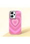 Redmi Note 13 Pro Plus+ 5g Compatible Shock-Absorbing Camera Protected Pink Silicone Case Heart Pattern
