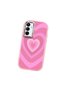 Pink Silicone Case Heart Pattern with Shock-Absorbing Camera Protections Compatible with Samsung Galaxy A15 4G/5G - 3