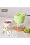 Mini tocător electric, 500 ml, multifuncțional, reîncărcabil, verde - 5