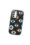 Samsung Galaxy S21 Fe Compatible Shock-Absorbing Camera Protected Black Silicone Case Evil Eye Glass - 4