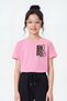 Round Neck Print Detailed Girls' T-Shirt