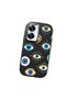Realme C55 Compatible Shock-Absorbing Camera Protected Black Silicone Case with Evil Eye Charm - 3