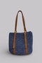 Velora Genuine Leather Detailed Soft Rope Women's Straw Sandals Shoulder Bag – Stylish and for Daily Use Tote Bag