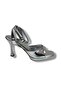 603-26 Shiny Glittery Leather Single Strap Heels for Women Sandals (10cm) - 2