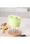 Mini tocător electric, 500 ml, multifuncțional, reîncărcabil, verde - 2