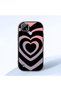 Realme C21 Compatible Shock-Absorbing Camera Protected Black Silicone Case Heart Pattern