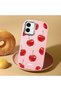 حافظة سيليكون وردية متوافقة مع هاتف iPhone 16 Plus مع حماية للكاميرا ماصّ للصدمات في منقوش - 2