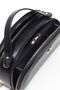 103 Black Women's Bag with Shoulder Bag Zippers, Lined Elegant Double Compartments and Gold Detailing - 7