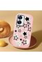 Realme C55 Compatible Shock-Absorbing Camera Protected Pink Silicone Case Star Pattern - 2