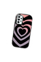 Samsung Galaxy A32 4g Compatible Shock-Absorbing Camera Protected Black Silicone Case Heart Pattern - 3
