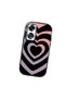 Oppo A60 Compatible Shock-Absorbing Camera Protected Black Silicone Case Heart Pattern - 3