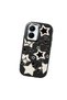 Vivo Y16/Y02S Compatible Shock-Absorbing Camera Protected Black Silicone Case Star Pattern - 3
