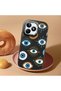 Realme Note 50 Compatible Shock-Absorbing Camera Protected Black Silicone Case with Evil Eye Bead - 2