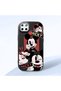 Realme C25/C25S Compatible Shock-Absorbing Camera Protected Black Silicone Case Mickey Patterned