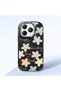 Realme Note 60/60X Compatible Shock-Absorbing Camera Protected Black Silicone Case Floral Print