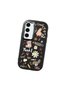 Samsung Galaxy S23 Compatible Shock-Absorbing Camera Protected Black Silicone Case Stylish Print - 3