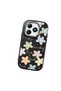 Realme Note 60/60X Compatible Shock-Absorbing Camera Protected Black Silicone Case Floral Print - 3