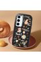 Samsung Galaxy S23 Compatible Shock-Absorbing Camera Protected Black Silicone Case Stylish Print - 2