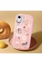 iPhone Xr Compatible Shock-Absorbing Camera Protected Pink Silicone Case Stylish Print - 2