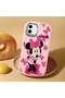 iPhone 11 Compatible Shock-Absorbing Camera Protected Pink Silicone Case Mickey Patterned - 3
