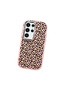 Samsung Galaxy S24 Ultra Compatible Shock-Absorbing Camera Protected Pink Silicone Case Leopard Printed I - 3