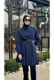 قميص بتفاصيل محبوكة حزام قطع 39305