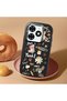 Infinix Smart 8/8 Pro Compatible Shock-Absorbing Camera Protected Black Silicone Case Stylish Printing - 2