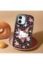 iPhone 17 Compatible Shock Absorbing Camera Protected Black Silicone Case Kitty - 2