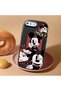 حافظة سيليكون سوداء متوافقة مع هاتف iPhone 7 Plus/8 Plus مع حماية للكاميرا ماصّ للصدمات ميكي منقوش - 2