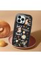 iPhone 14 Pro Compatible Shock-Absorbing Camera Protected Black Silicone Case Stylish Print - 2